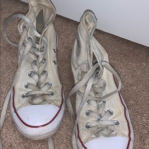 White hightop converse
